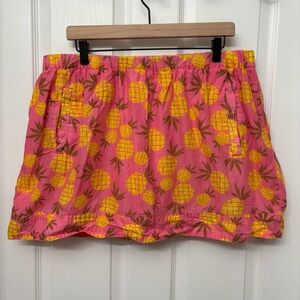 Pink Pineapple Print Skirt | Pockets | J.Crew XL